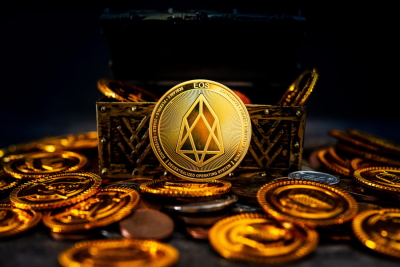 EOS cryptocurrency coins