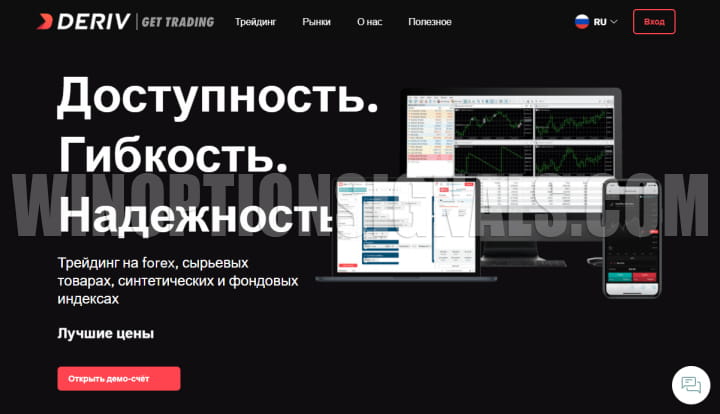 Deriv official website