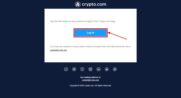 Подтверждение регистрации в crypto com 50