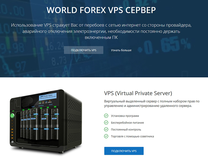 VPS сервер World Forex