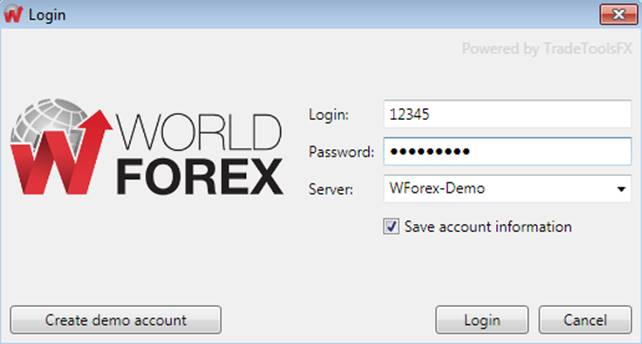 Авторизация World Forex